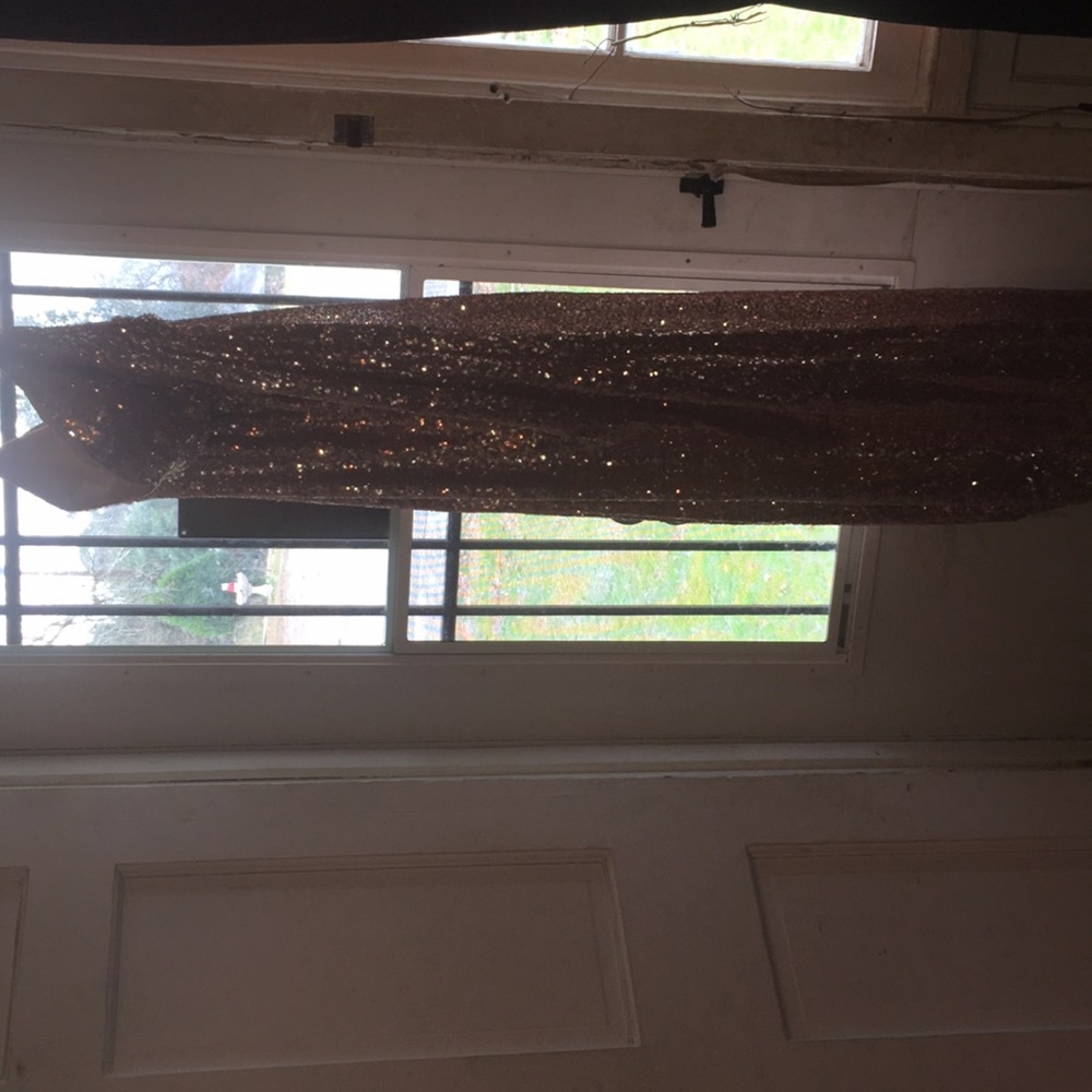 Gold Sequin Prom Dress